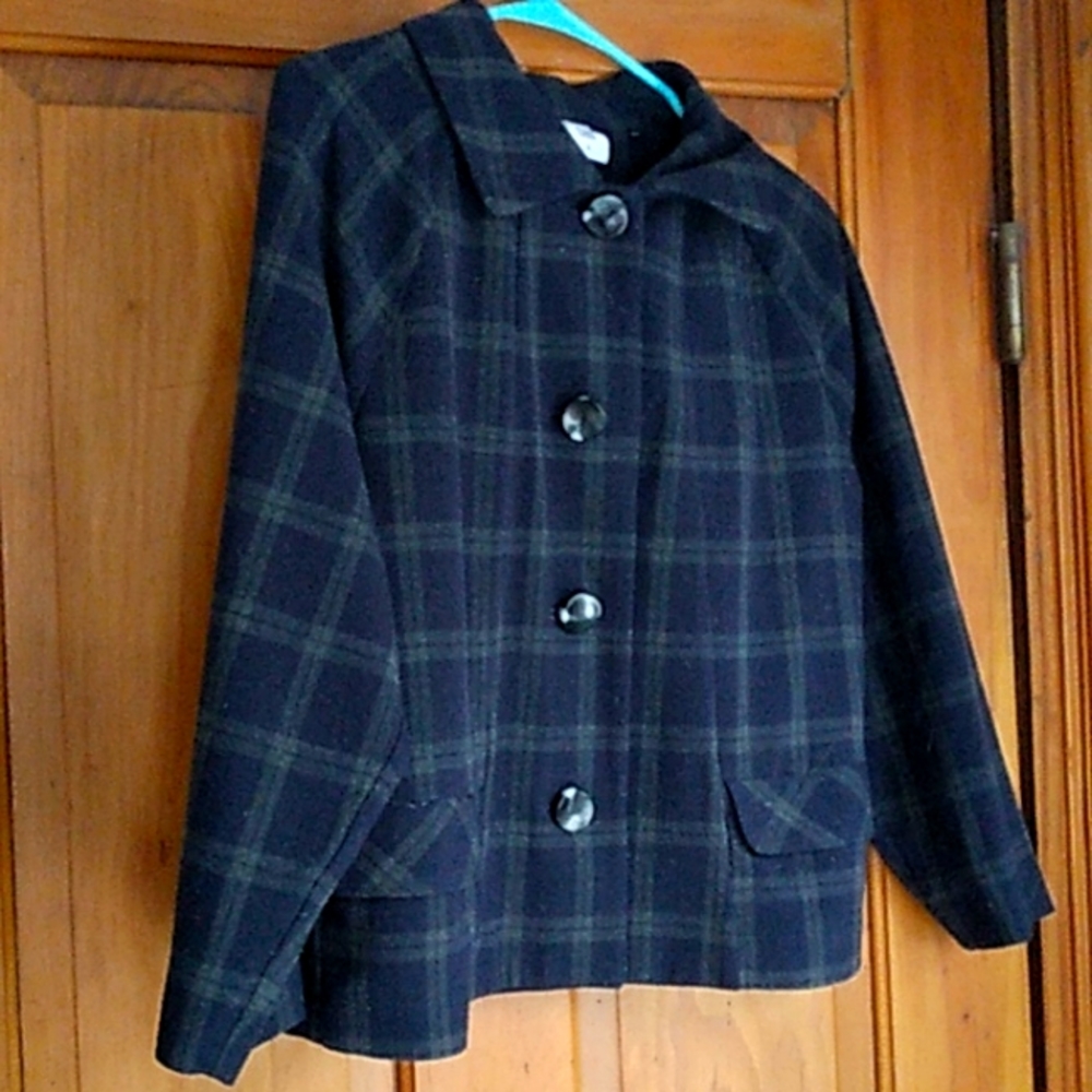 Plaid, Button up soft blazer